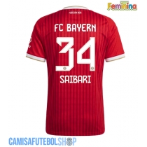 Camisa de time de futebol Bayern Munich Ismael Saibari #34 Replicas 1º Equipamento Feminina 2026-27 Manga Curta